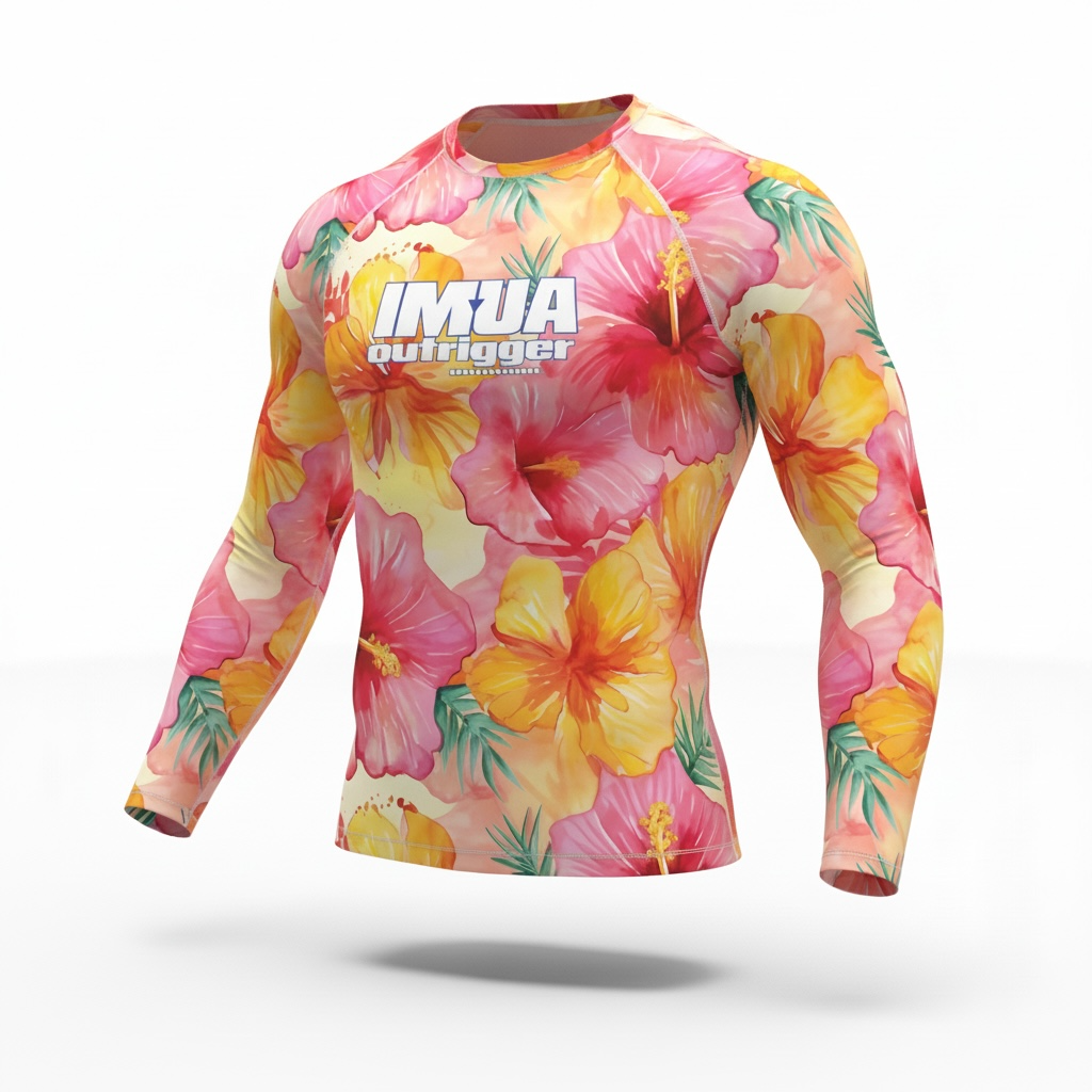 Imua Hibiscus Unisex Long Sleeve Jersey - Image 3