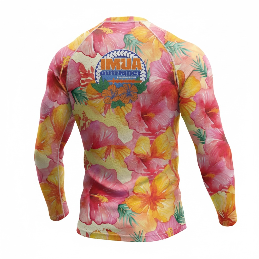 Imua Hibiscus Unisex Long Sleeve Jersey - Image 4