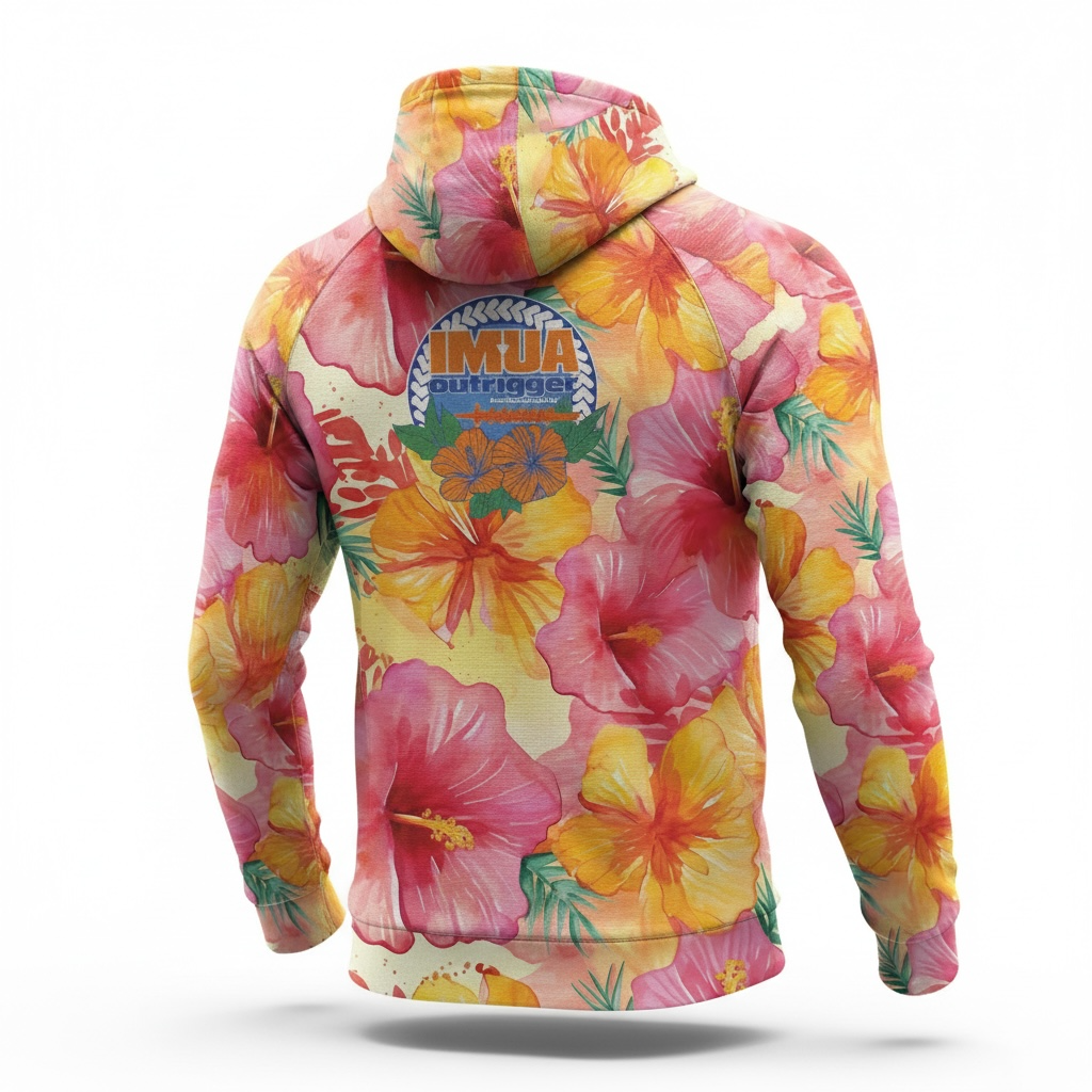 Imua Hibiscus Unisex Hoodie Jersey - Image 4